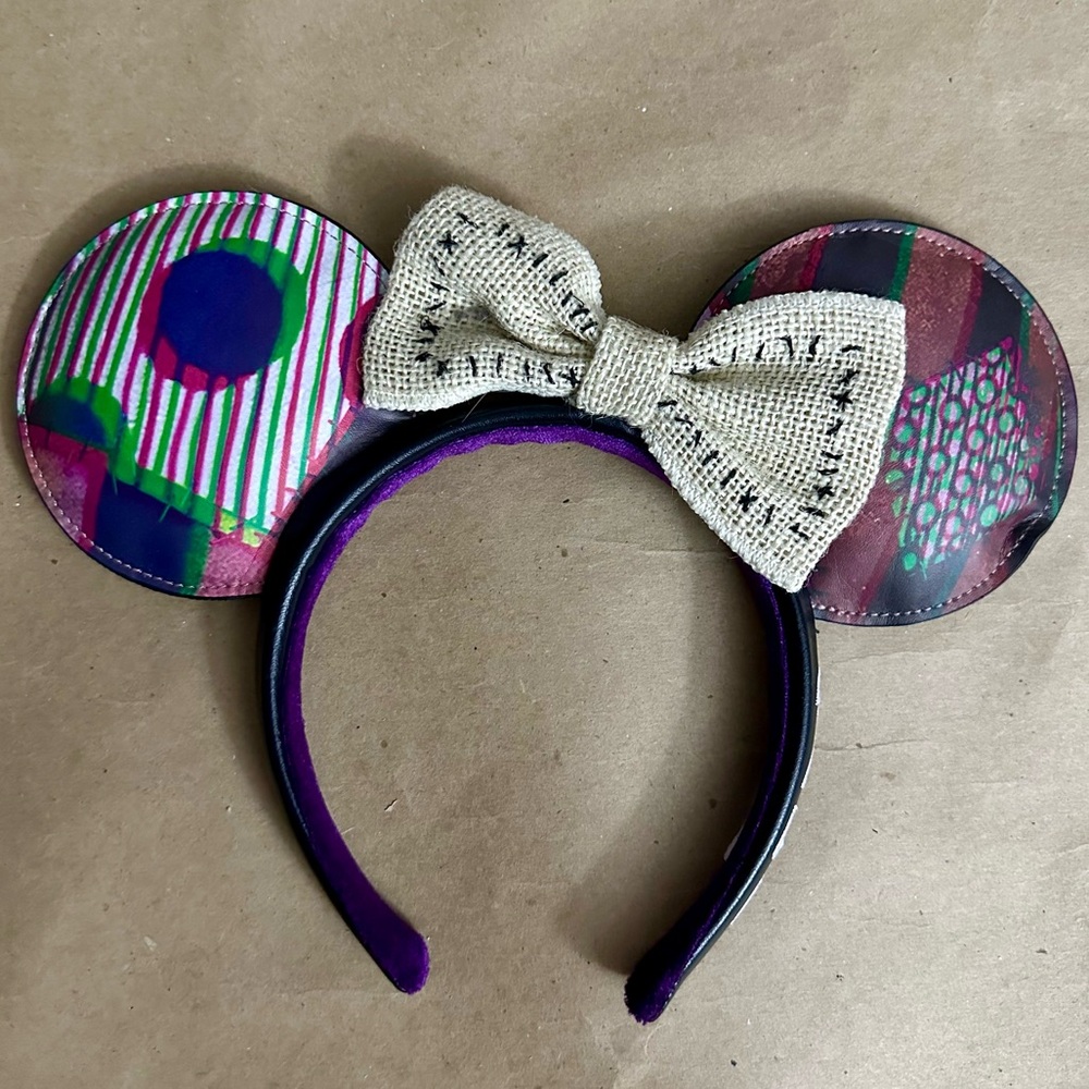 Disney Parks Nightmare Before Christmas Sally Bow Minnie Ear Headband